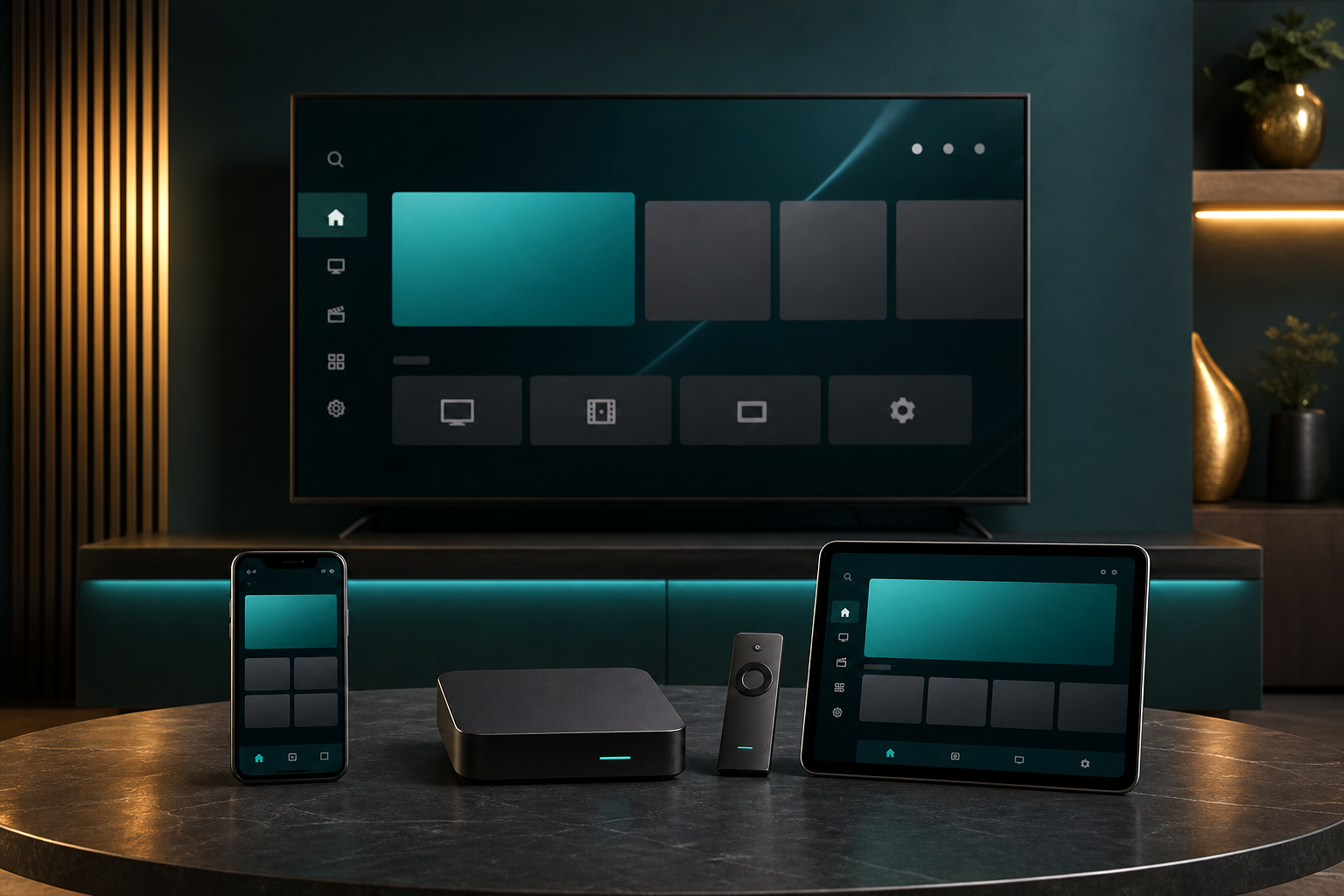 IPTV Box kompatible Geräte mit Smart TV Streaming Box Smartphone und Tablet