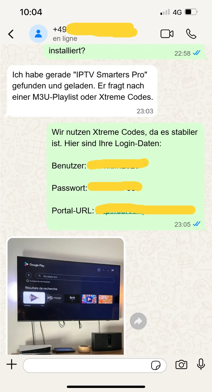 IPTV Box WhatsApp Beratung: Xtream Codes und App-Auswahl erklären