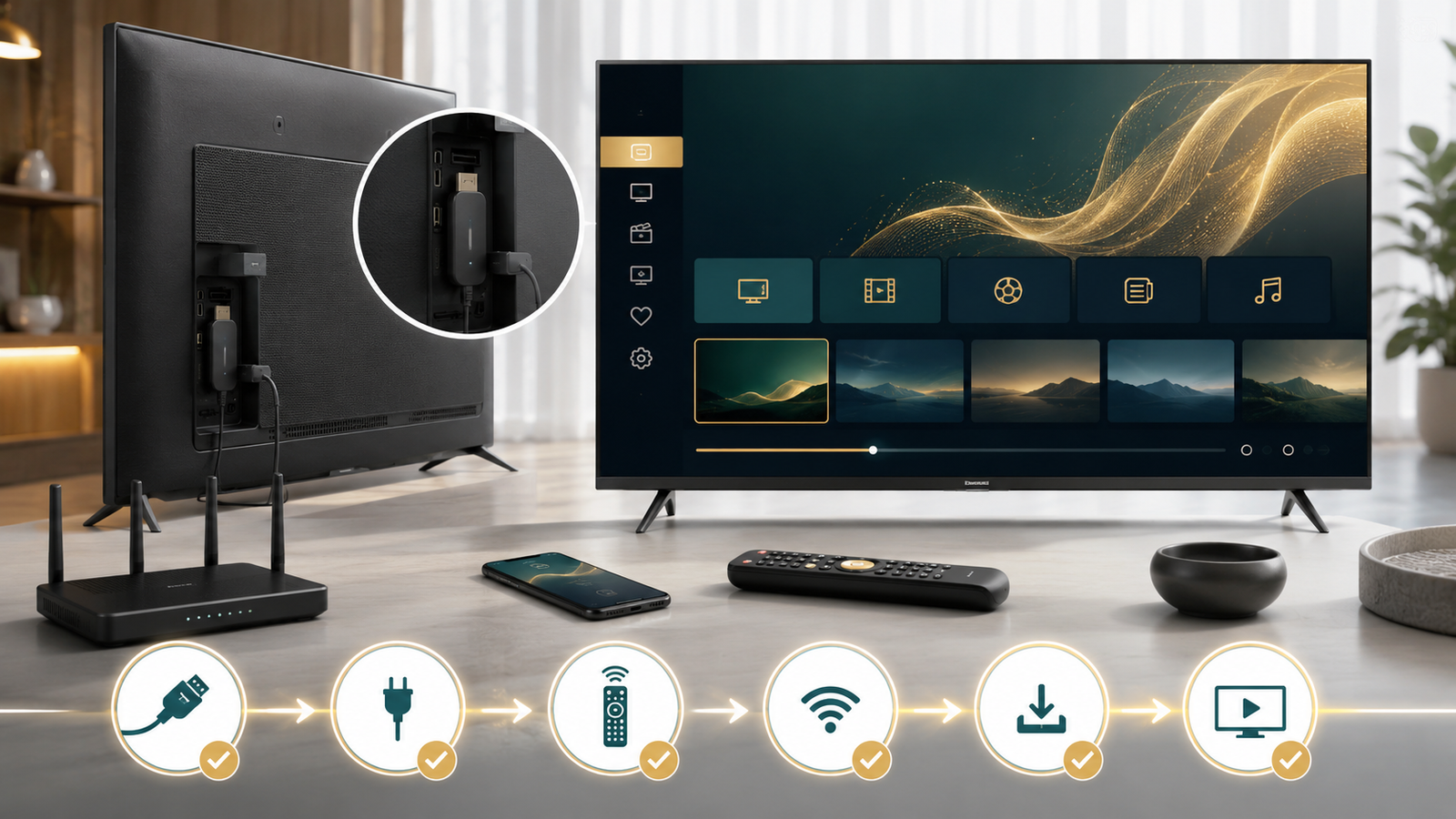 IPTV Box auf Fire TV Stick über HDMI und WLAN einrichten