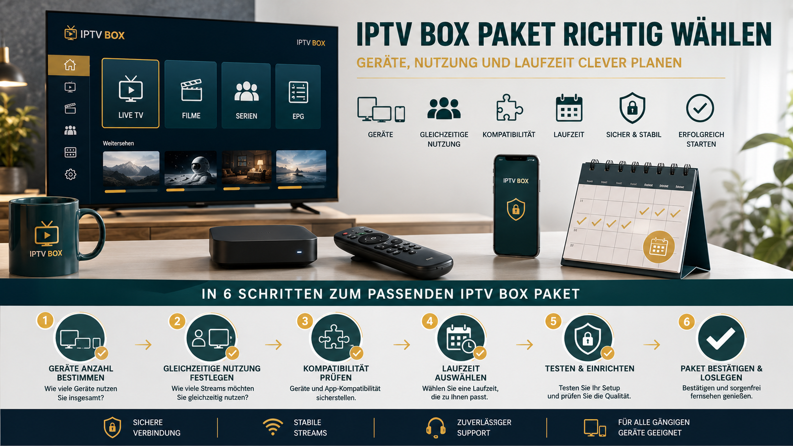 IPTV Box Laufzeit und Paket passend zur Nutzung wählen
