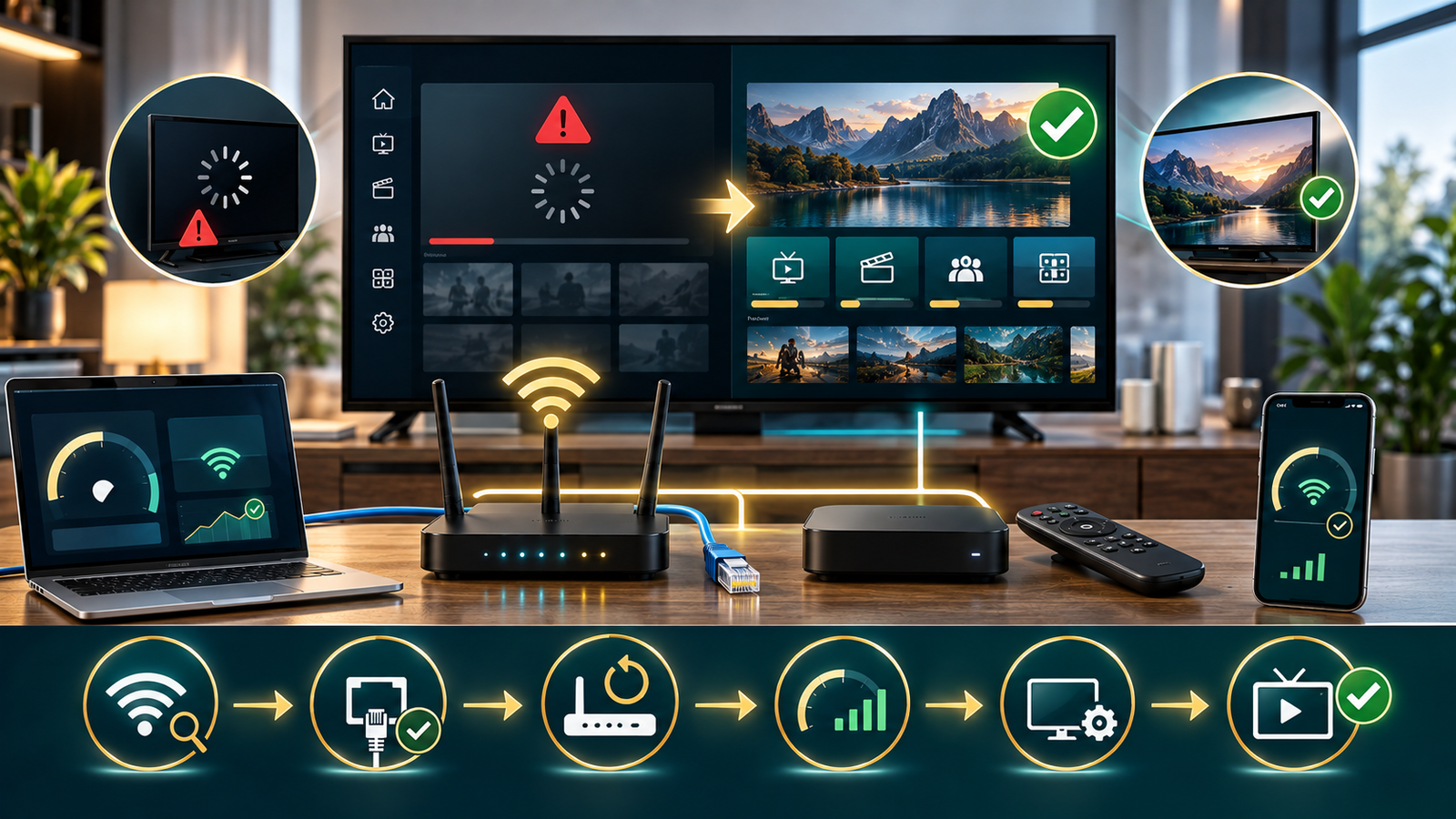 IPTV Box funktioniert nicht – WLAN Router Ethernet und Verbindung überprüfen