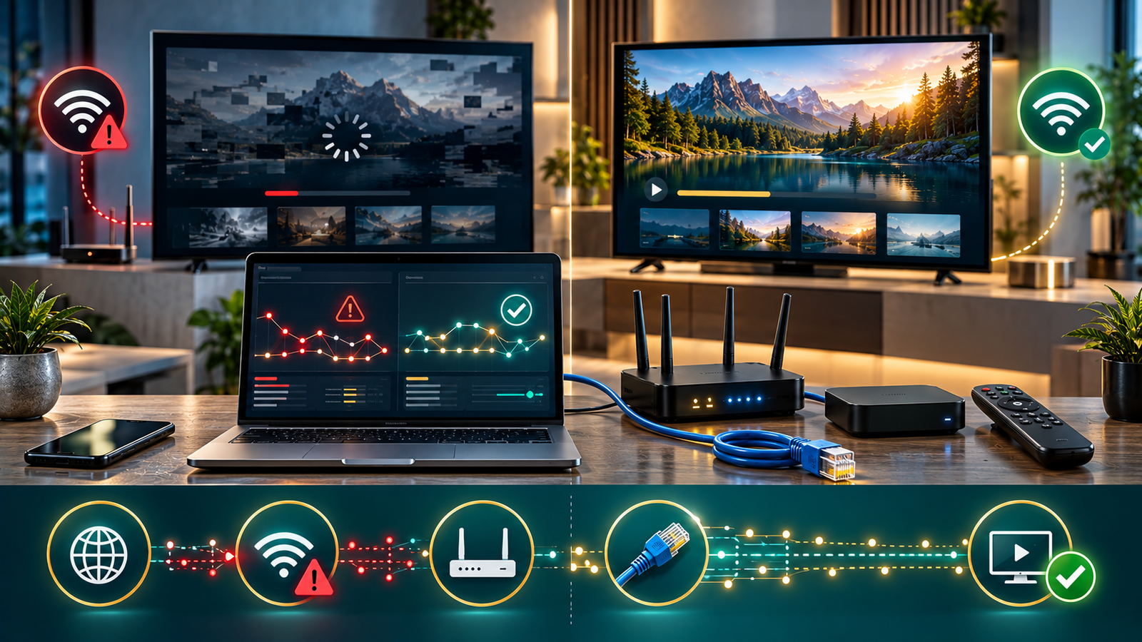 IPTV Buffering durch Packet Loss und schwankende Netzwerkstabilität untersuchen