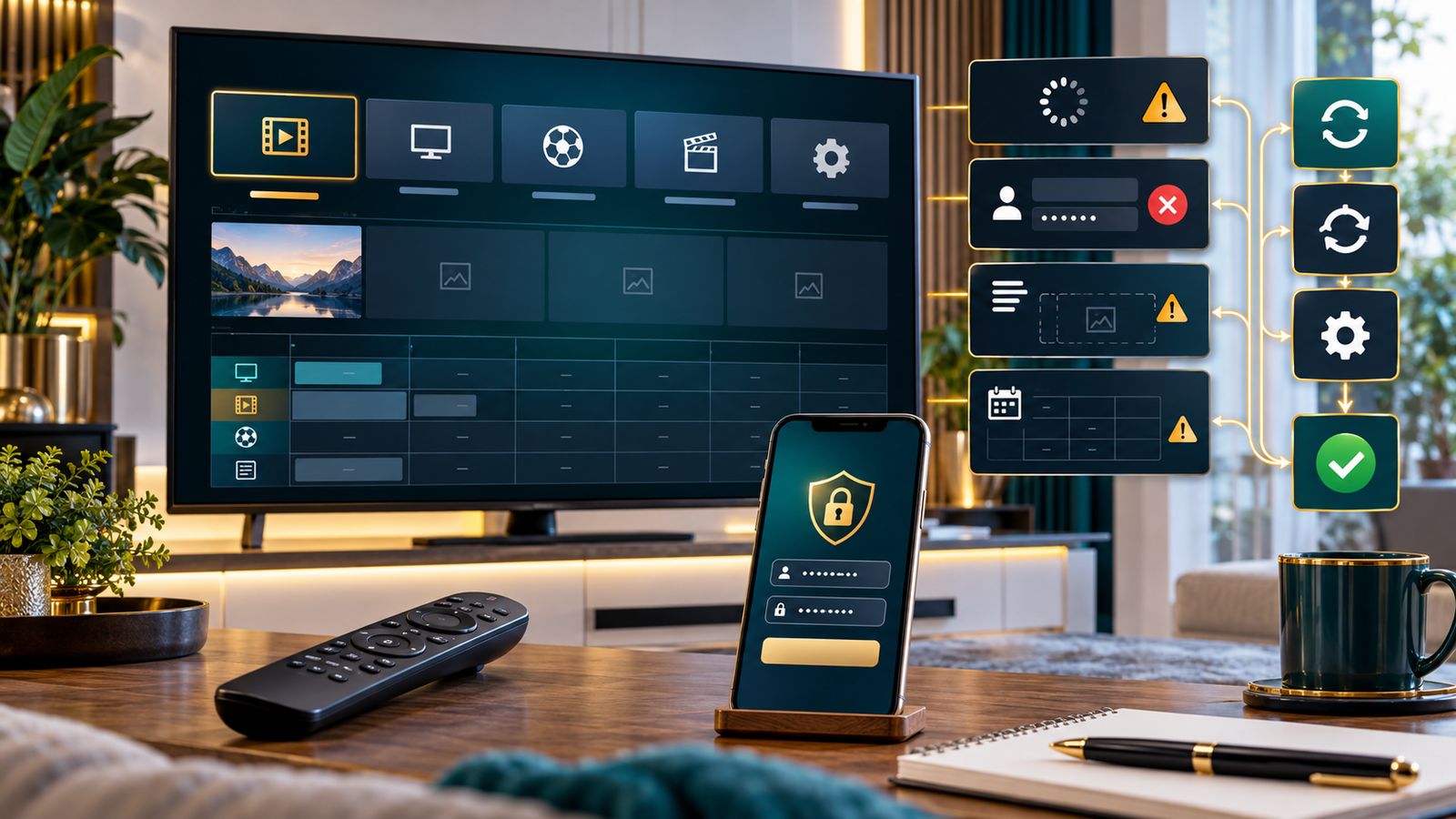 IPTV Box App Login und EPG Fehlerbehebung auf einem Smart TV